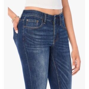 AERO Mid Rise Boot Stretch Denim Jeans Women‎ Size 6S Dark Wash